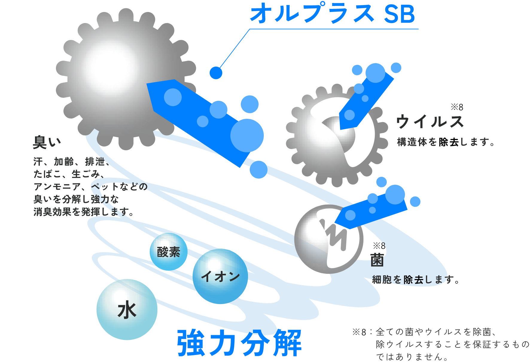 臭い・菌・ウイルスへの強さのメカニズム